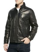 Andrew Marc Glove Leather Zip-Front Jacket - Lyst