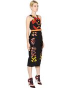 Peter Pilotto Embroidered Wool Crepe Dress - Lyst