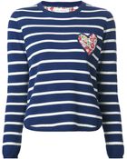 Chinti & Parker Striped Heart Sweater - Lyst
