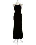 Xscape Velvet And Beaded Gown - Lyst