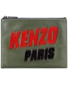 Kenzo Leather Clutch - Lyst