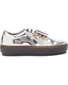 Acne Studios Chrome Leather Adriana Platform Sneakers - Lyst