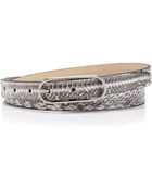 Calvin Klein Python Skinny Leather Belt - Lyst