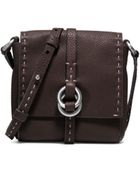 Michael Kors Julie Double-Ring Leather Crossbody - Lyst