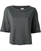 Pinko Studded Sweatshirt - Lyst