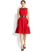 Oscar de la Renta Boatneck Dress - Lyst