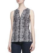 Joie Corette Snake-Print Sleeveless Top - Lyst