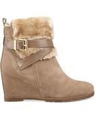 Marc Fisher Trevis Faux-Fur Booties - Lyst