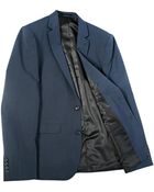 Asos Slim Fit Suit Jacket In Blue Pindot - Lyst