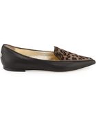 Jimmy Choo Guild Leopardprint Calf Hair Loafer - Lyst