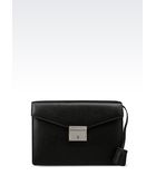 Emporio Armani Document Holder in Saffiano Calfskin - Lyst
