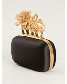 Alexander McQueen Knucklebox Flower Clutch - Lyst