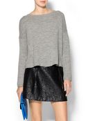 Velvet By Graham & Spencer Giza Boyfriend Pullover - Lyst