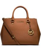 Michael Kors Sutton Medium Saffiano Leather Satchel - Lyst