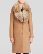 MICHAEL Michael Kors Fur Collar Coat - Lyst