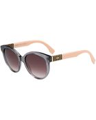 Fendi Striped-Temple Enamel Sunglasses - Lyst