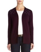 Jones New York Ribbed Open Front Cardigan - Lyst