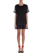 Wayne Meshoverlay Silk Dress - Lyst