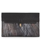 Pour La Victoire Inez Painted Snake-Embossed Leather Clutch - Lyst