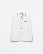 Zara Contrast Blazer - Lyst