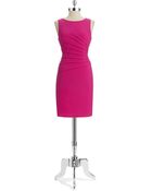 Ivanka Trump Starburst Shift Dress With Zipper Accent - Lyst