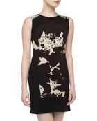Rachel Roy Sleeveless Graphic-Print Knit Shift Dress - Lyst