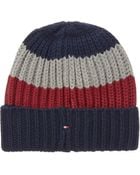 Tommy Hilfiger Rugby Striped Beanie - Lyst