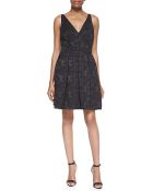 Zac Zac Posen Jacquard Fit-And-Flare Dress - Lyst