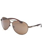 Timberland Unisex Brown Aviator Sunglasses - Lyst