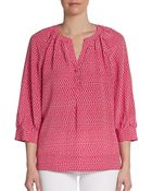 Joie Izzy Printed Silk Blouse - Lyst