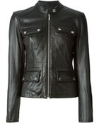 MICHAEL Michael Kors Four Pockets Band Collar Jacket - Lyst