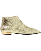 Giuseppe Zanotti 20Mm Glittered Leather Ankle Boots - Lyst