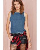 Nasty Gal Un Kne Form Studios Fray Tank Top - Lyst