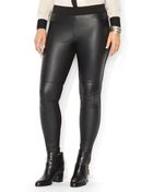 Ralph Lauren Lauren Plus Faux Leather Front Leggings - Lyst