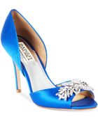 Badgley Mischka Nikki Mid Heel Evening Pumps - Lyst