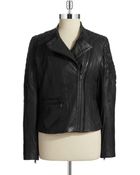 Andrew Marc Embellished Leather Moto Jacket - Lyst