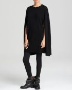 DKNY Crewneck Wool Blend Cape - Lyst