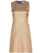 Victoria, Victoria Beckham Wool And Silk-Blend Metallic Dress - Lyst