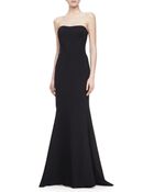 Zac Posen Strapless Mermaid Gown Black - Lyst