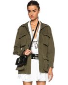 Saint Laurent Military Cotton-Blend Parka - Lyst