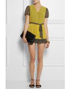 Anna Sui Printed Silk-chiffon Playsuit - Lyst