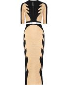 Alessandra Rich Flame-effect Lace and Stretch-crepe Gown - Lyst