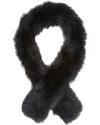 Barneys New York Fur Scarf - Lyst