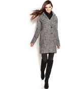 Calvin Klein Two-Button Tweed Walker Coat - Lyst