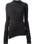 Rick Owens Lilies Gathered Top - Lyst