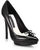 Alice + Olivia Daniel Patent Leather Tuxedo Pumps - Lyst