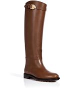 Valentino Leather Animalia Riding Boots - Lyst