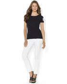 Lauren by Ralph Lauren Petite Patch Pocket Tee - Lyst
