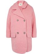 YMC Pink Candy Double Breasted Wool-Blend Coat - Lyst
