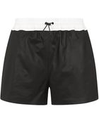 T By Alexander Wang Leather Shorts - Lyst